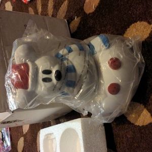Mickey Mouse snowman cookie jar